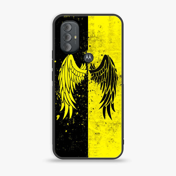 Motorola Moto G Power - Angel Wings 2.0 Series - Premium Printed Glass soft Bumper shock Proof Case