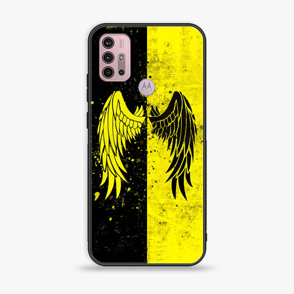Motorola Moto G20 - Angel Wings 2.0 Series - Premium Printed Glass soft Bumper shock Proof Case