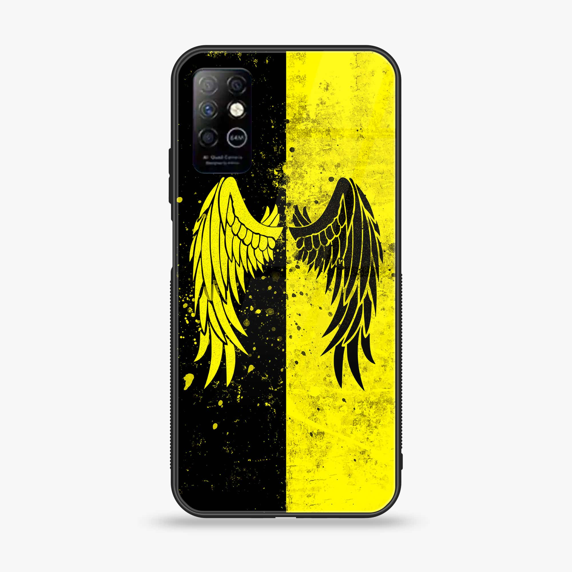 Infinix Note 8i - Angel Wings 2.0 Series - Premium Printed Glass soft Bumper shock Proof Case