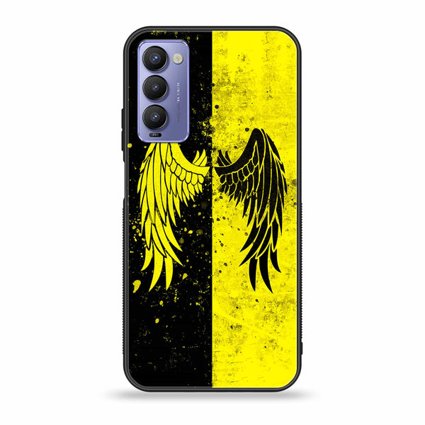 Tecno Camon 18/ 18P/ 18t  Angel Wings 2.0 Design 1  Premium Printed Glass soft Bumper shock Proof Case CS-23986