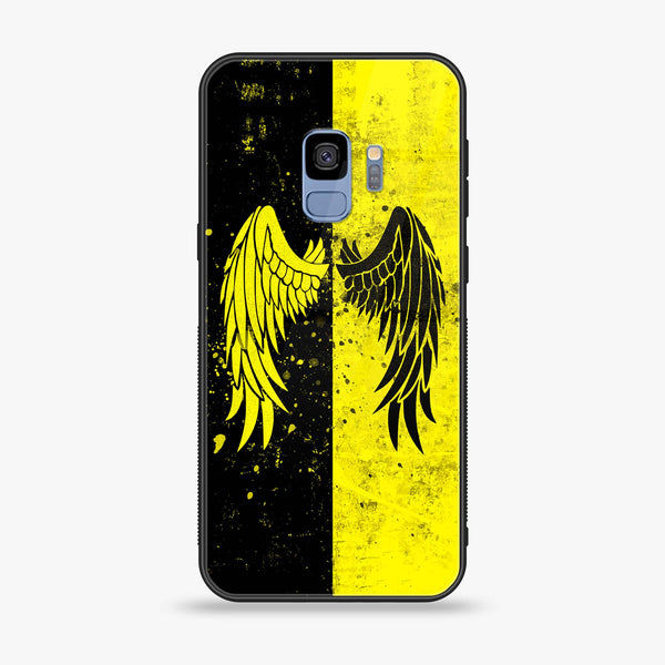 Galaxy S9 - Angel Wings 2.0 Design 1  - Premium Printed Glass soft Bumper shock Proof Case  CS-25419