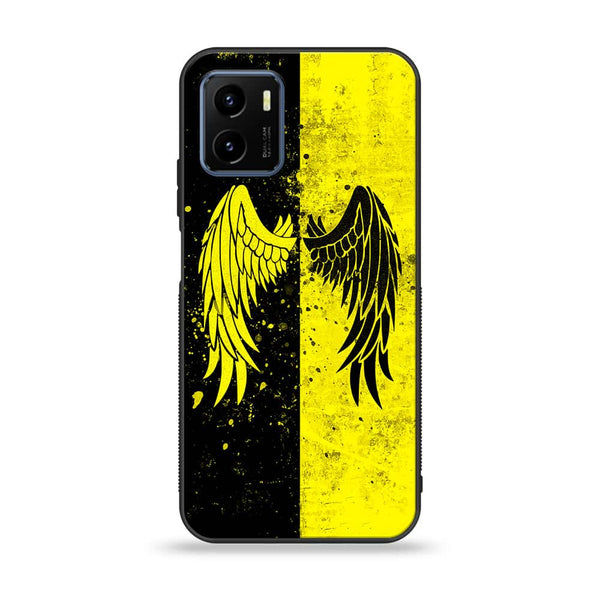 Vivo Y15c Angel Wings 2.0 Series Premium Printed Glass soft Bumper shock Proof Case