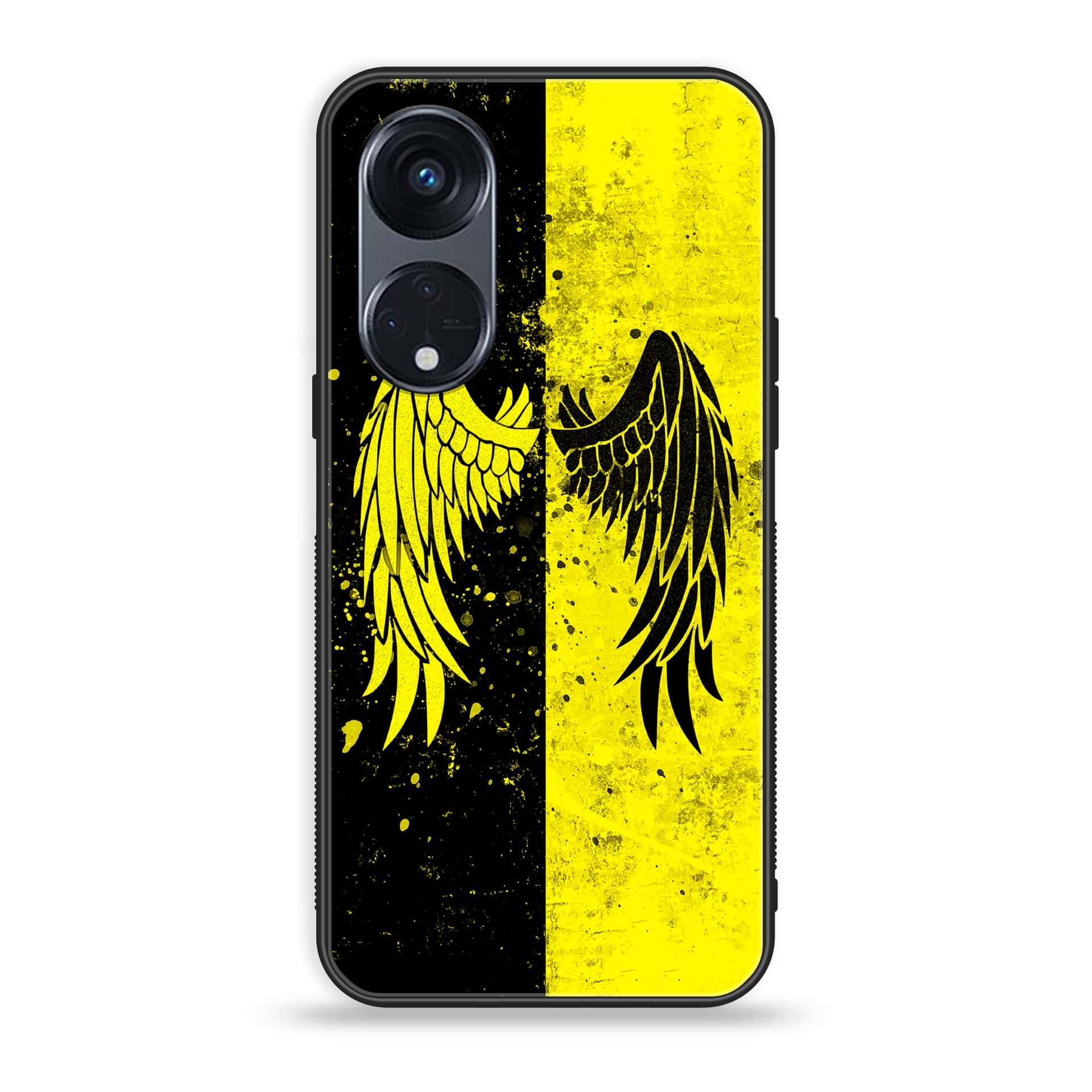 OPPO Reno 8T 5G - Angel Wings 2.0 Series - Premium Printed Glass soft Bumper shock Proof Case