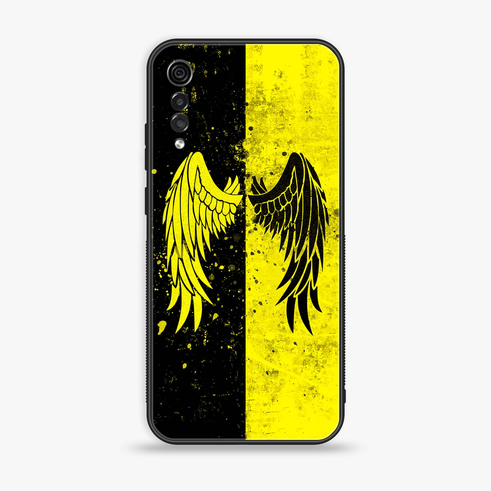 LG Velvet - Angel Wings 2.0 Series - Premium Printed Glass soft Bumper shock Proof Case