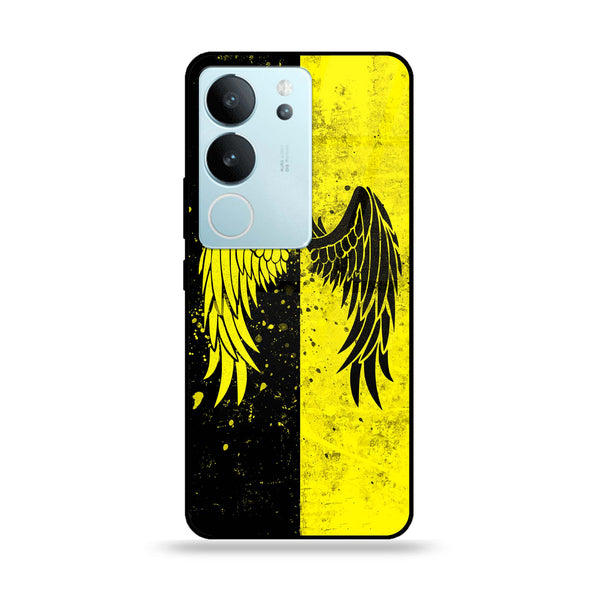 Vivo V29 - Angel Wings 2.0 Design 1  - Premium Printed Glass soft Bumper shock Proof Case CS-36613