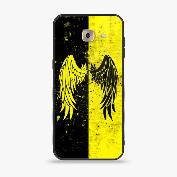 Samsung Galaxy J7 Max - Angel Wings 2.0 Series - Premium Printed Glass soft Bumper shock Proof Case