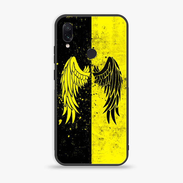Xiaomi Redmi Note 7 - Angel Wings 2.0 Design 1  - Premium Printed Glass soft Bumper shock Proof Case  CS-36306