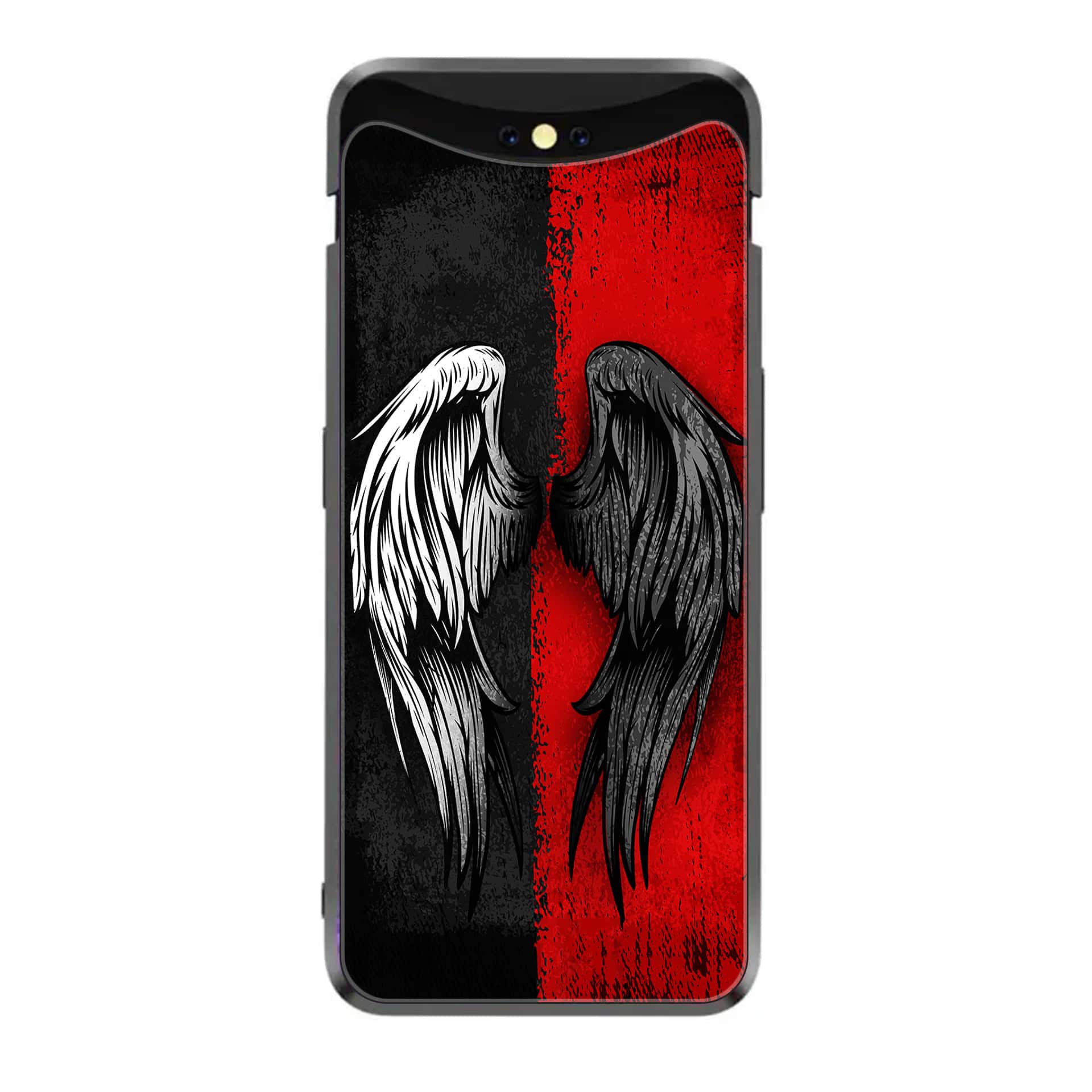 Oppo Find X - Angel Wings 2.0 Series - Premium Printed Glass soft Bumper shock Proof Case