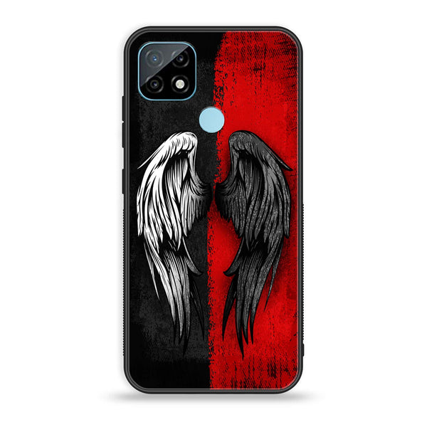 Realme C21 Angel Wings 2.0 series Premium Printed Glass soft Bumper shock Proof Case