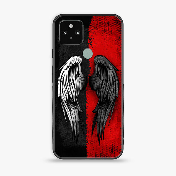 Google Pixel 5- Angel Wings 2.0 Design 10- Premium Metal Printed soft Bumper Shock Proof Case CS-12433