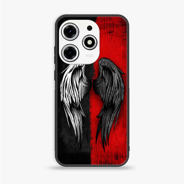 Tecno Spark 10 Pro - Angel Wings 2.0 Design 10 - Premium Printed Glass soft Bumper shock Proof Case CS-13985