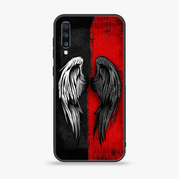 Huawei Y9s - Angel Wings 2.0  Series - Premium Printed Glass soft Bumper shock Proof Case