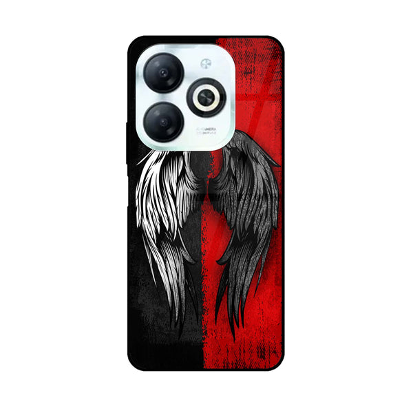 Tecno Spark 20C - Angel Wings 2.0 Design 10 - Premium Printed Glass soft Bumper shock Proof Case CS-8703