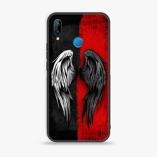 Huawei P20 lite - Angel Wings 2.0 Design 10- Premium Printed Glass soft Bumper shock Proof Case CS-11108