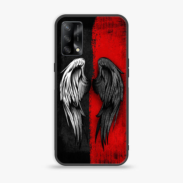 Oppo F19s - Angel Wings 2.0 Series - Premium Metal Printed soft Bumper shock Proof Case