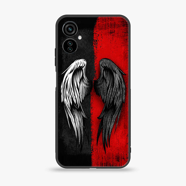 Tecno Spark 9T Angel Wings 2.0  Series Premium Printed Glass soft Bumper shock Proof Case