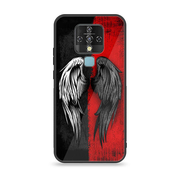 Tecno Camon 16 - Angel Wings 2.0 Series  Design 10 Premium Printed Glass soft Bumper shock Proof Case  CS-19014