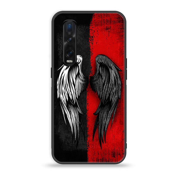 Oppo Find X2 Pro-Angel Wings 2.0 Series - Premium Printed Glass soft Bumper shock Proof Case