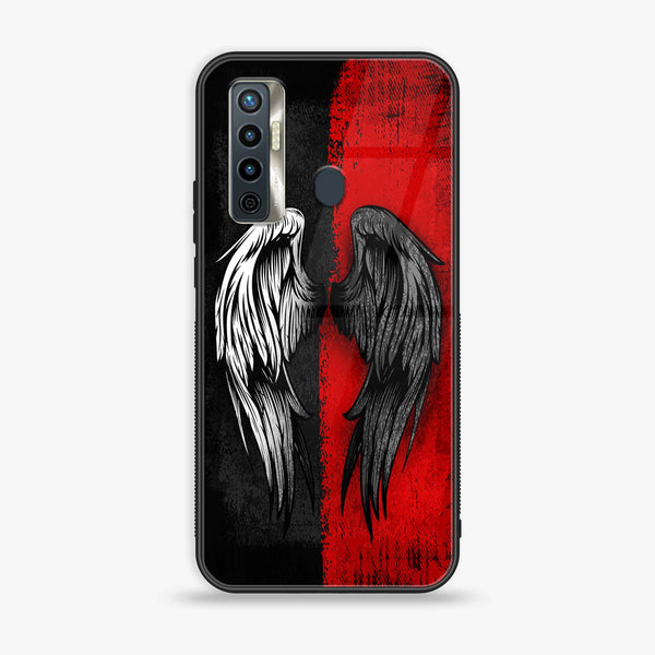 Tecno Camon 17 - Angel Wings 2.0 Design 10 - Premium Printed Glass soft Bumper shock Proof Case CS-15568