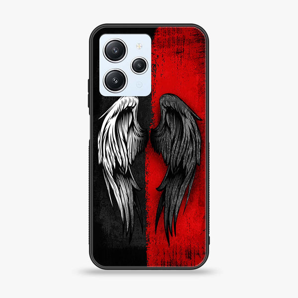 Xiaomi Redmi 12 - Angel Wings 2.0 Design 10 - Premium Printed Glass soft Bumper shock Proof Case CS-9732