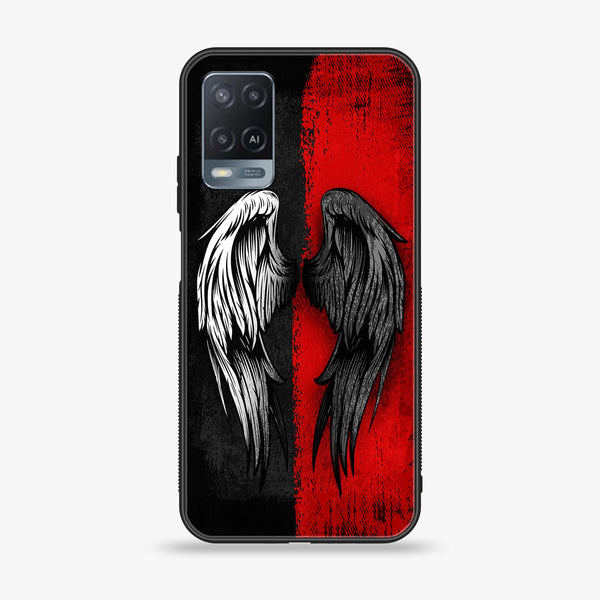 Oppo A54 - Angel Wings 2.0 Design 10 - Premium Printed Glass soft Bumper shock Proof Case CS-40821