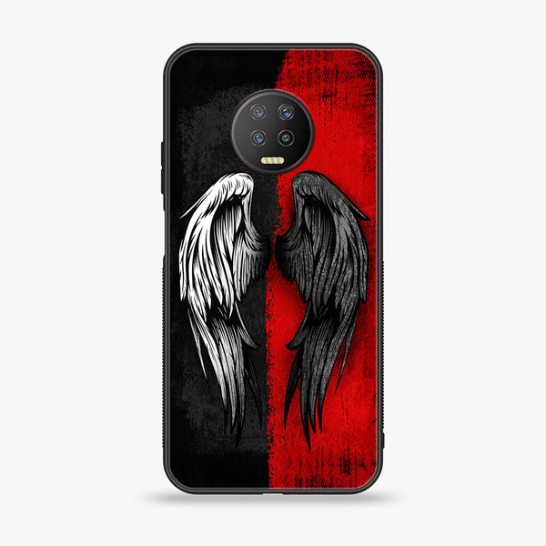 Infinix Note 7 - Angel Wings 2.0 Design 10 - Premium Printed Glass soft Bumper shock Proof Case  CS-30898