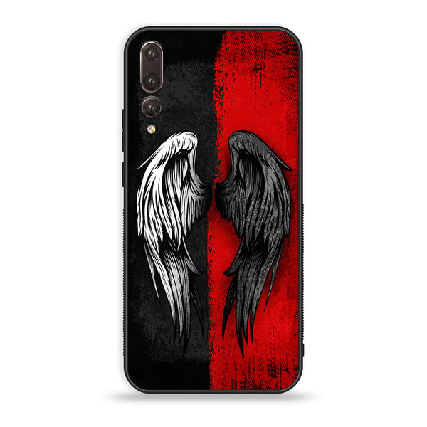 Huawei P20 Pro - Angel Wings 2.0 Design 10- Premium Printed Glass soft Bumper shock Proof Case CS-11126