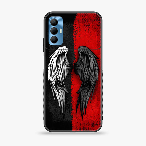 Tecno Spark 8 Pro  Angel Wings 2.0 Series Premium Printed Glass soft Bumper shock Proof Case