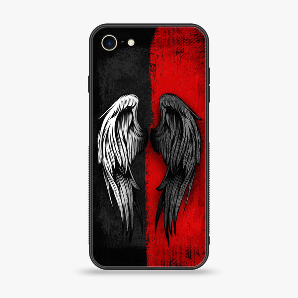 iPhone SE 2022 - Angel wings 2.0 Series - Premium Printed Glass soft Bumper shock Proof Case