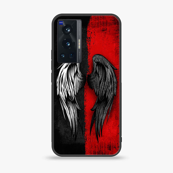 Vivo X70 Pro - Angel Wings 2.0 Series - Premium Printed Glass soft Bumper shock Proof Case