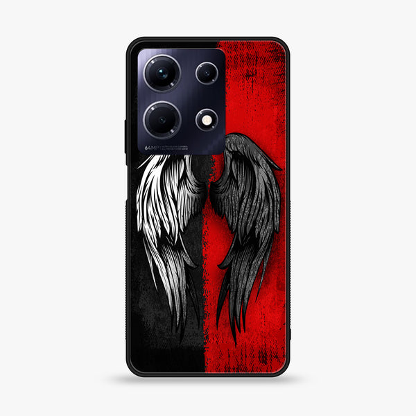 Infinix Note 30 - Angel Wings 2.0 Design 10 - Premium Printed Glass soft Bumper shock Proof Case CS-13465