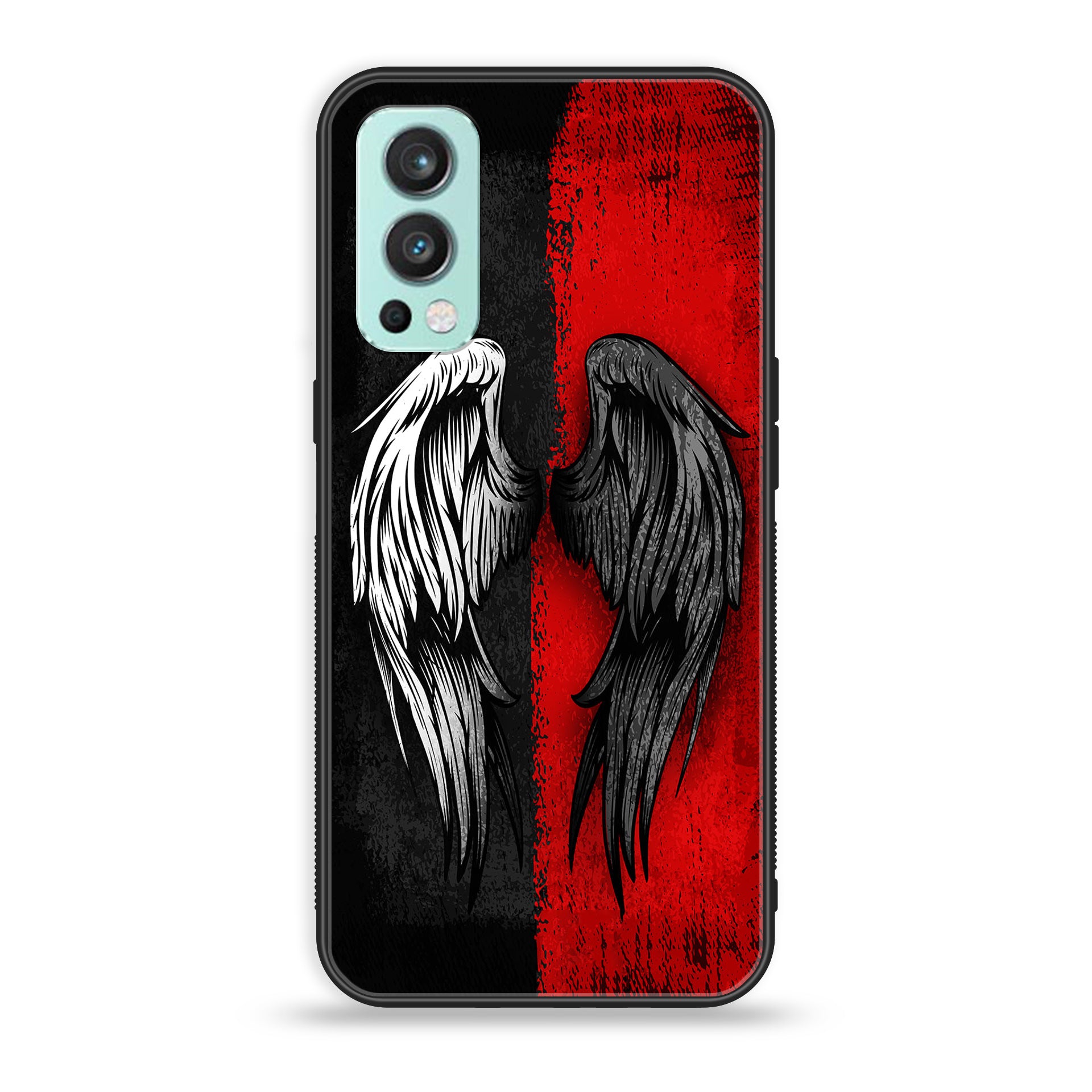 OnePlus Nord 2 5G - Angel Wings 2.0 Series - Premium Printed Glass soft Bumper shock Proof Case