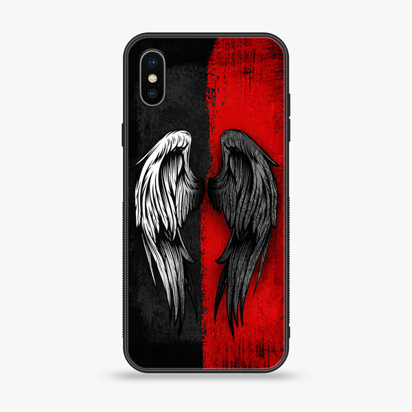iPhone XS Max - Angel Wings Series 2.0 - Premium Printed Glass soft Bumper shock Proof Case