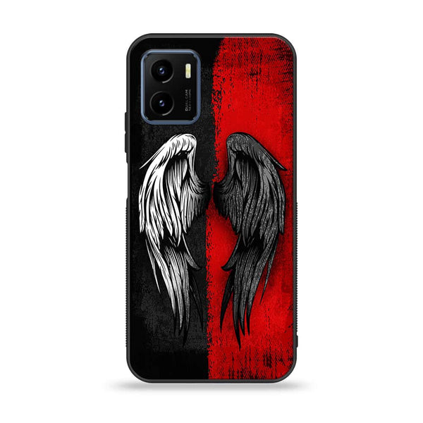 Vivo Y15s Angel Wings 2.0 Design 10 Premium Printed Glass soft Bumper shock Proof Case CS-15654