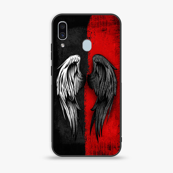 Galaxy A20/A30 - Angel Wings 2.0 Design 10 - Premium Printed Glass soft Bumper shock Proof Case CS-17205