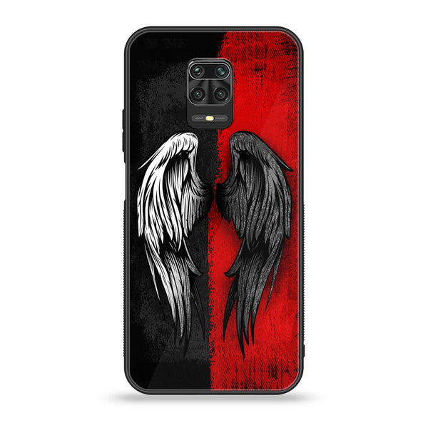 Xiaomi Redmi Note 9S - Angel Wings 2.0 Design 10 - Premium Printed Glass soft Bumper shock Proof Case CS-20710