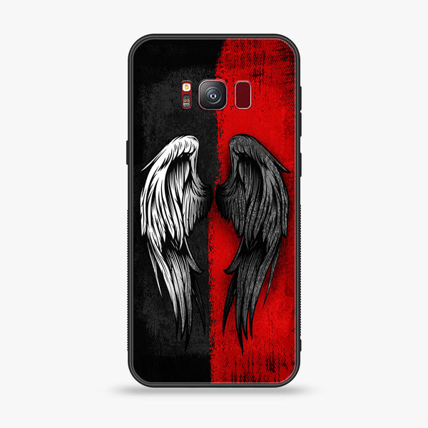 Samsung S8 Plus  Angel Wings 2.0 Premium Printed Glass soft Bumper shock Proof Case