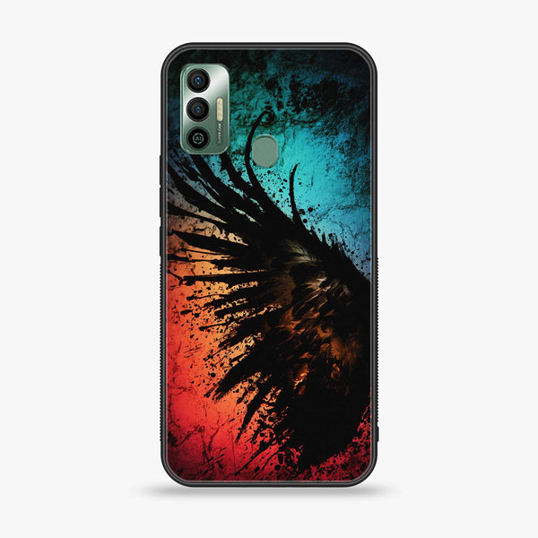 Tecno Spark 7 Angel Wings 2.0 Design 9 Premium Metal  Printed soft Bumper shock Proof Case CS-29269