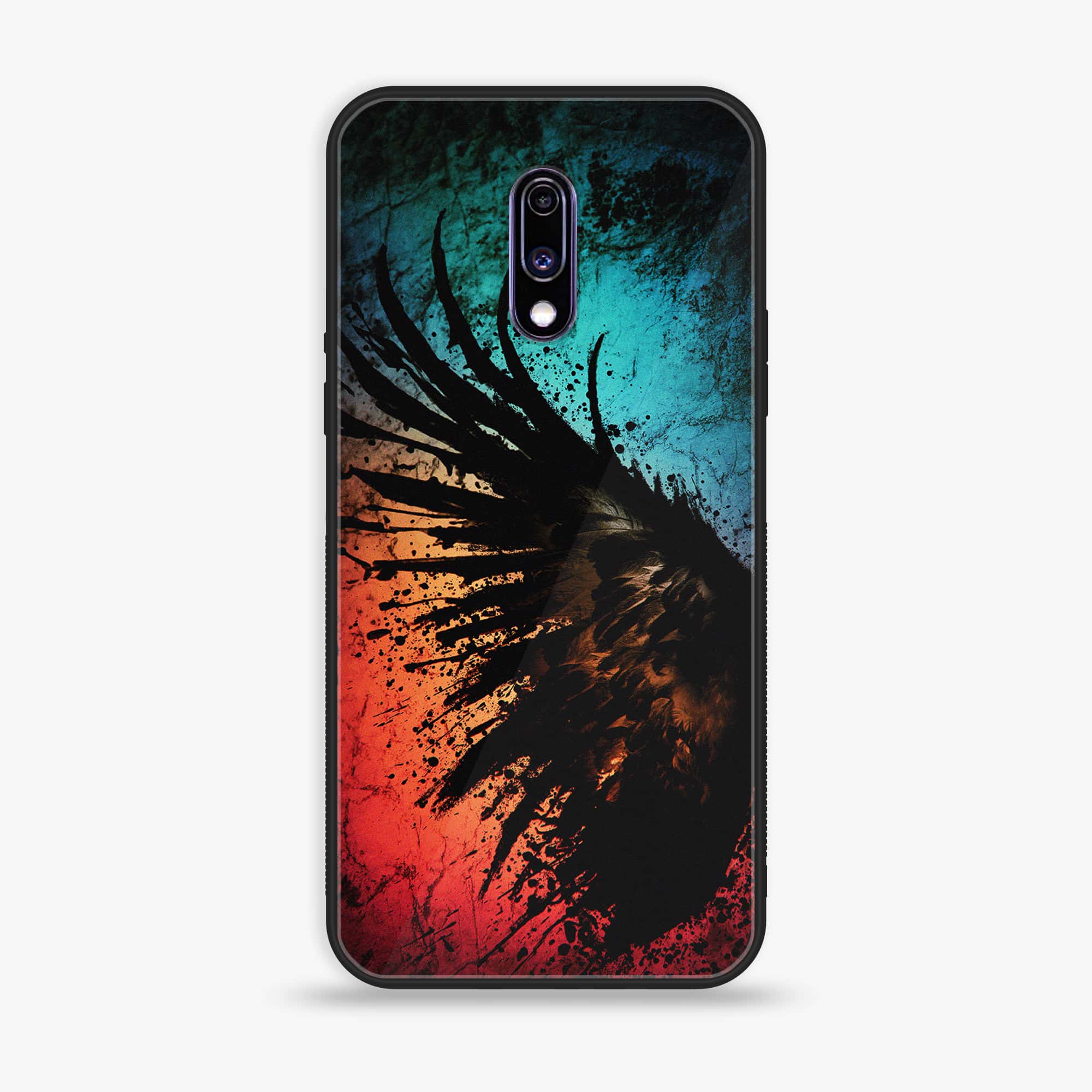 OnePlus 7 - Angel Wings 2.0 - Premium Printed Glass soft Bumper shock Proof Case