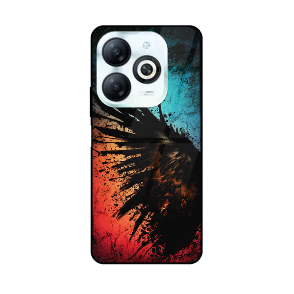 Infinix Smart 8 /Infinix Hot 40i  - Angel Wings 2.0 Design 9- Premium Printed Glass soft Bumper shock Proof Case CS-11703