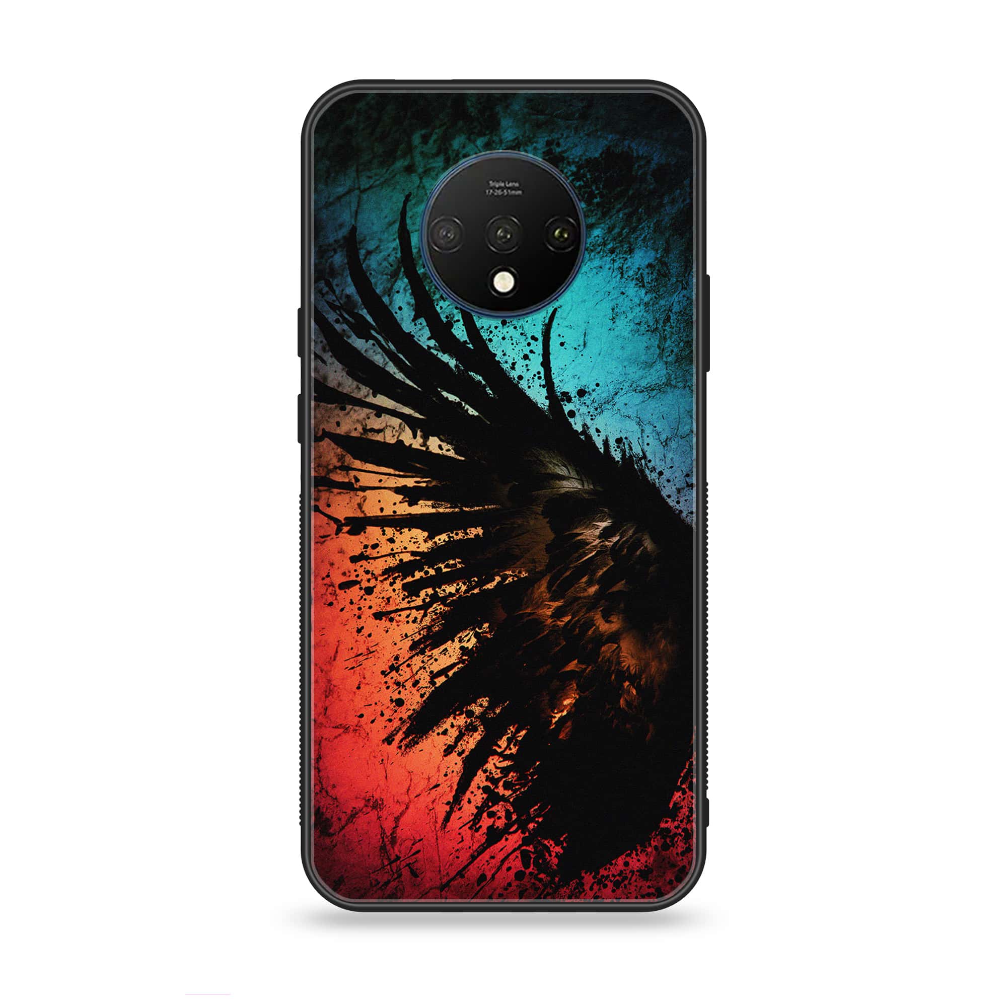 OnePlus 7T - Angel Wings 2.0 Series - Premium Printed Glass soft Bumper shock Proof Case