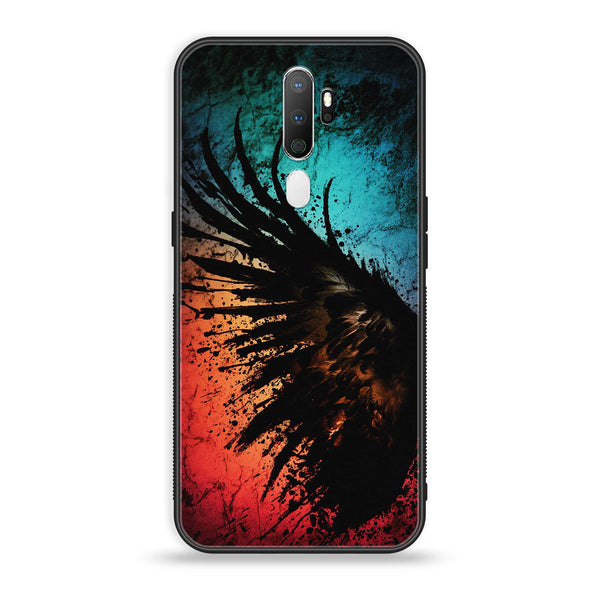 Oppo A5 2020  Angel Wings 2.0 Design 9 Premium Printed Glass soft Bumper shock Proof Case CS-22219