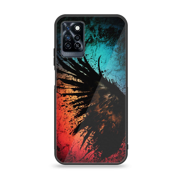 Infinix Note 10 Pro - Angel Wings 2.0 Design 9 - Premium Printed Glass soft Bumper shock Proof Case CS-8448