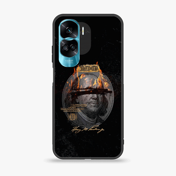 Honor 90 Lite - Dollar Series - Premium Printed Glass soft Bumper shock Proof Case
