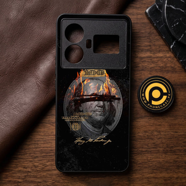 Realme GT 5 - Dollar Design 10 - Premium Metal Printed Soft Bumper Shock Proof Case