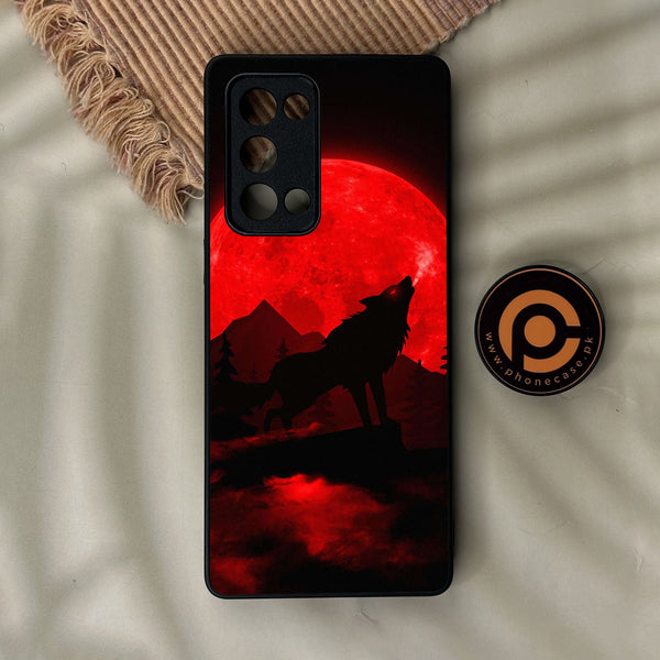 Oppo Reno 6 Pro Plus - Wolf Design 5 - Premium Metal Printed Soft Bumper Shock Proof Case