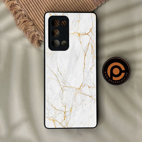 Oppo Reno 6 Pro Plus - White Design 8 - Premium Metal Printed Soft Bumper Shock Proof Case