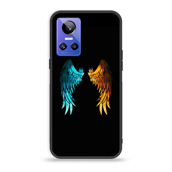Realme GT Neo 3 - Angel Wings 2.0 Design 8 - Premium Printed Glass soft Bumper shock Proof Case CS-26046