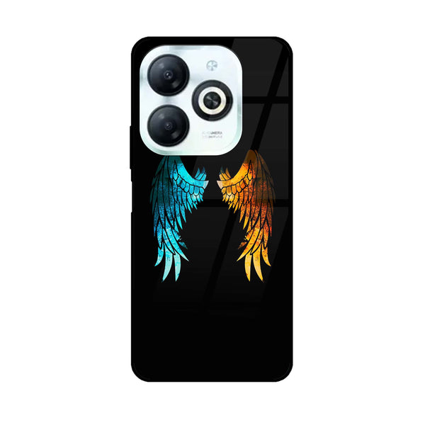 Tecno Spark 20 - Angel Wings 2.0 Series Design 8- Premium Printed Glass soft Bumper shock Proof Case  CS-18877