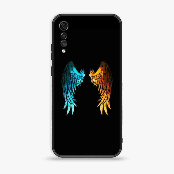 LG Velvet /LG 9 - Angel Wings 2.0 Design 8  - Premium Printed Glass soft Bumper shock Proof Case  CS-24540